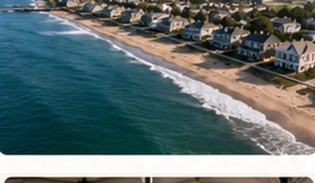 Aerial view of the Jersey Shore coastline